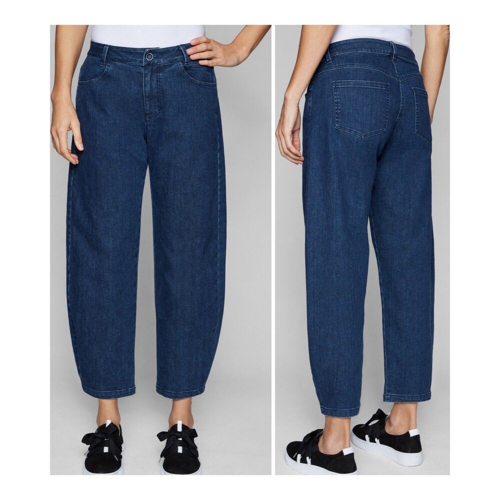 Lisa Bayne Denim Barrel Leg Pant Indigo USA Made